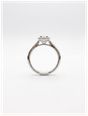 0.56ct Natural Emerald Diamond Platinum Halo Ring J98039 - alternate view 3