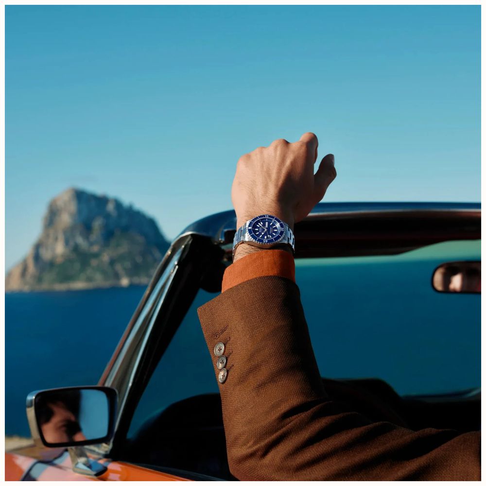 MIDO Ocean Star 200 Automatic (41mm) Textured Blue Dial / Stainless Steel Bracelet M0269301104100 - alternate view 5
