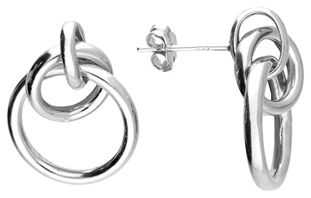 CME Leicester Limited H6250/S Sterling Silver Double Hoop Jewellery