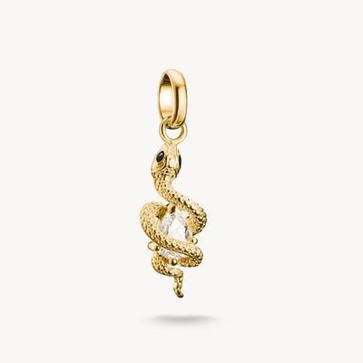 Thomas Sabo Charm Pendant Snake With Stone Connect Gold-plated CC1264-565-14