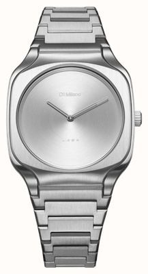 D1 Milano Square Grey Frame (37mm) Grey Sunray Dial / Stainless Steel Bracelet SQBJ10