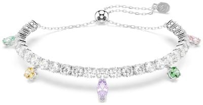 Swarovski x Ariana Grande Mixed-Cut Rhodium-Plated Tennis Bracelet 5742463