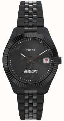 Timex x WEDNESDAY Legacy (36mm) Black Dial / Black PVD Stainless Steel Bracelet TW2Y19600
