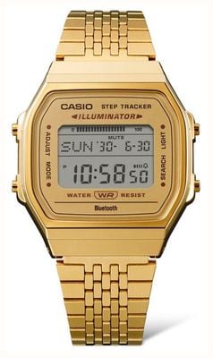 Casio Vintage Illuminator Bluetooth (37.9mm) Digital Dial / Gold PVD Stainless Steel Bracelet ABL-100WEG-9AEF