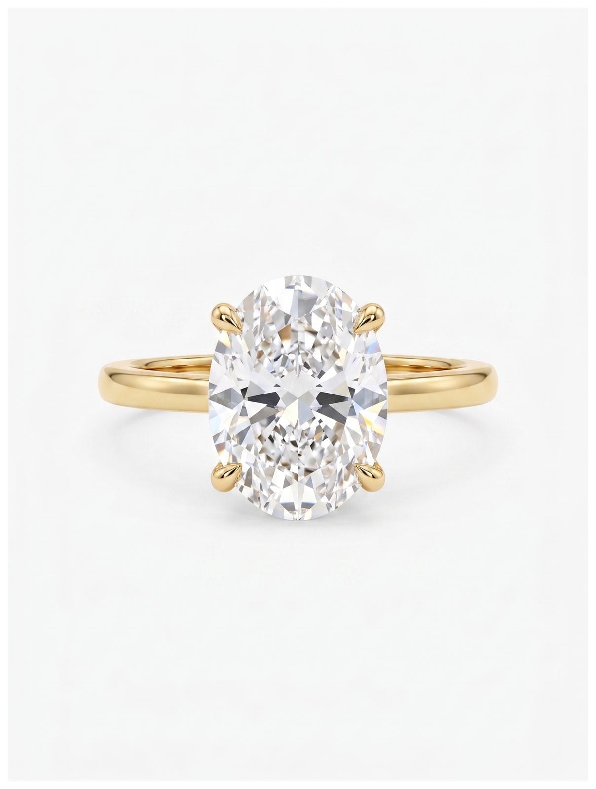 James Moore J82605 18ct Yellow Gold With 2ct Oval Lab Grown Jewellery