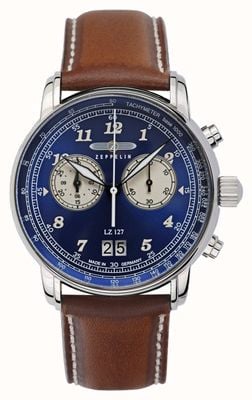 Zeppelin Men’s Quartz Chronograph With Leather Strap 86843