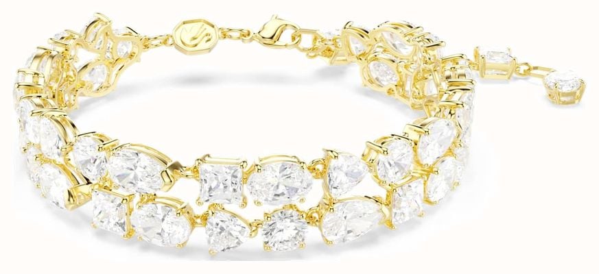 Swarovski Mesmera Bracelet Mixed Cuts, White, Gold-Tone Plated 5743827