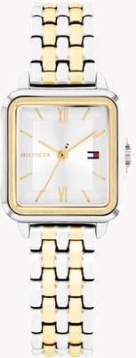Tommy Hilfiger Mia (22.5mm) Silver Dial / Two-Tone Stainless Steel Bracelet 1782861