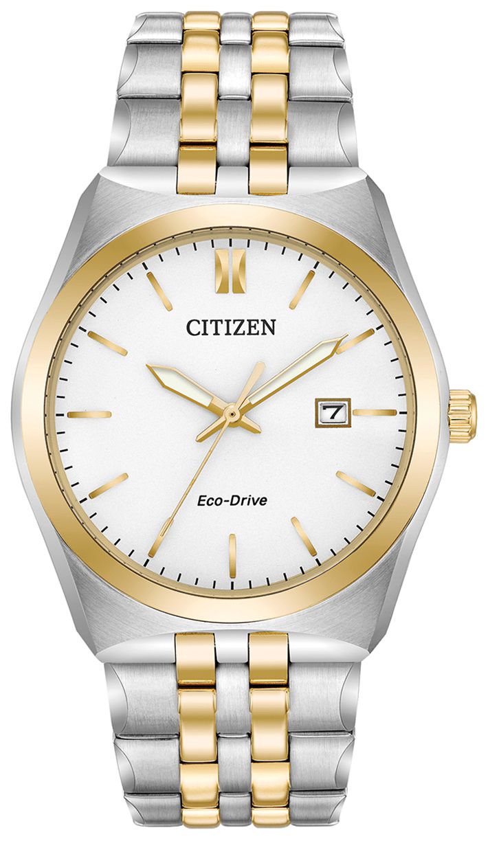 Citizen BM7334-58A Men's Eco-Drive Two Tone Bracelet White Watch