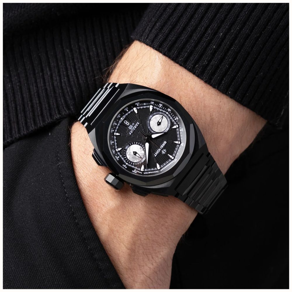 Bremont Supernova Chronograph Hawking Edition (41mm) Black Galvanic Metal Dial / Black Steel Bracelet SN41-CHR-DLC-HWK-B - alternate view 9