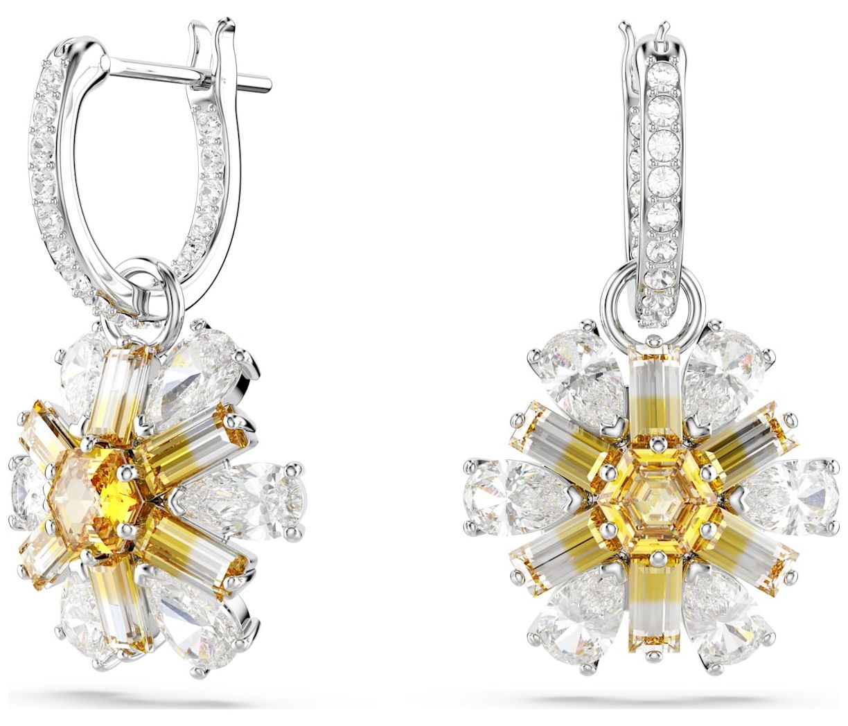 Swarovski 5683243 Idyllia Drop Earrings Flower Yellow and Jewellery