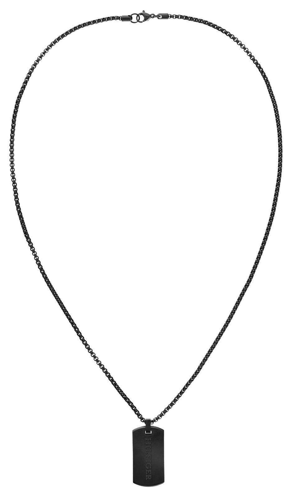 Tommy Hilfiger 2790629 Men's Black-Tone Stainless Steel Dog Jewellery