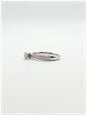 Bass Jewellery Round Brilliant Natural Diamond & Ruby 18ct White Gold Solitaire Pavé Ring J49103 - alternate view 2