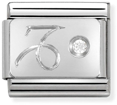 Nomination Classic Capricorn Cubic Zirconia Sterling Silver Charm 330302/10