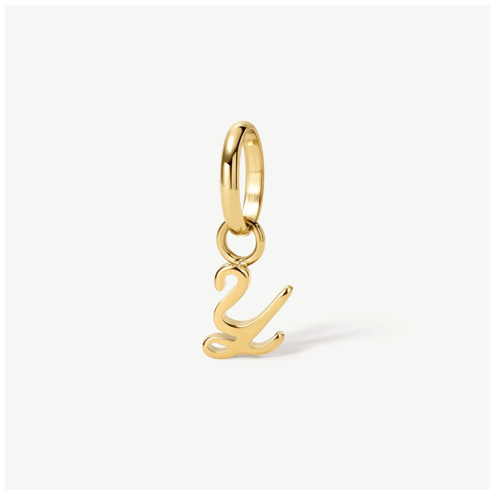 D.LOUISE CH-39-25 Gokd Tone Mini Italic Initial Charm - Y Jewellery