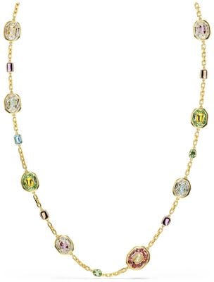 Swarovski Chroma Strandage Necklace Octagon Cut, Multicoloured, Gold-tone Plated 5705581