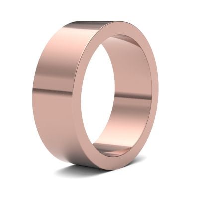 James Moore Wedding Rings | 9ct Rose Gold | 7mm | Medium | Flat | AG_7LMF-9R
