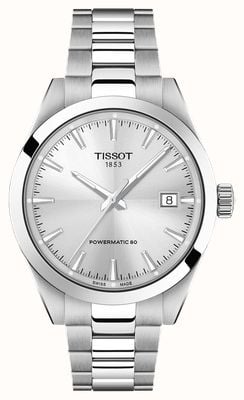 Tissot Gentleman Powermatic 80 (38mm) Silver Dial / Stainless Steel Bracelet T1658071103100
