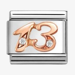 Nomination Classic Number 13 Rose Gold Charm 430315/13