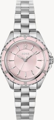 BOSS SAGE AQUA Three-Hand Quartz (30mm) Pink Dial / Stainless Steel Bracelet 1502847