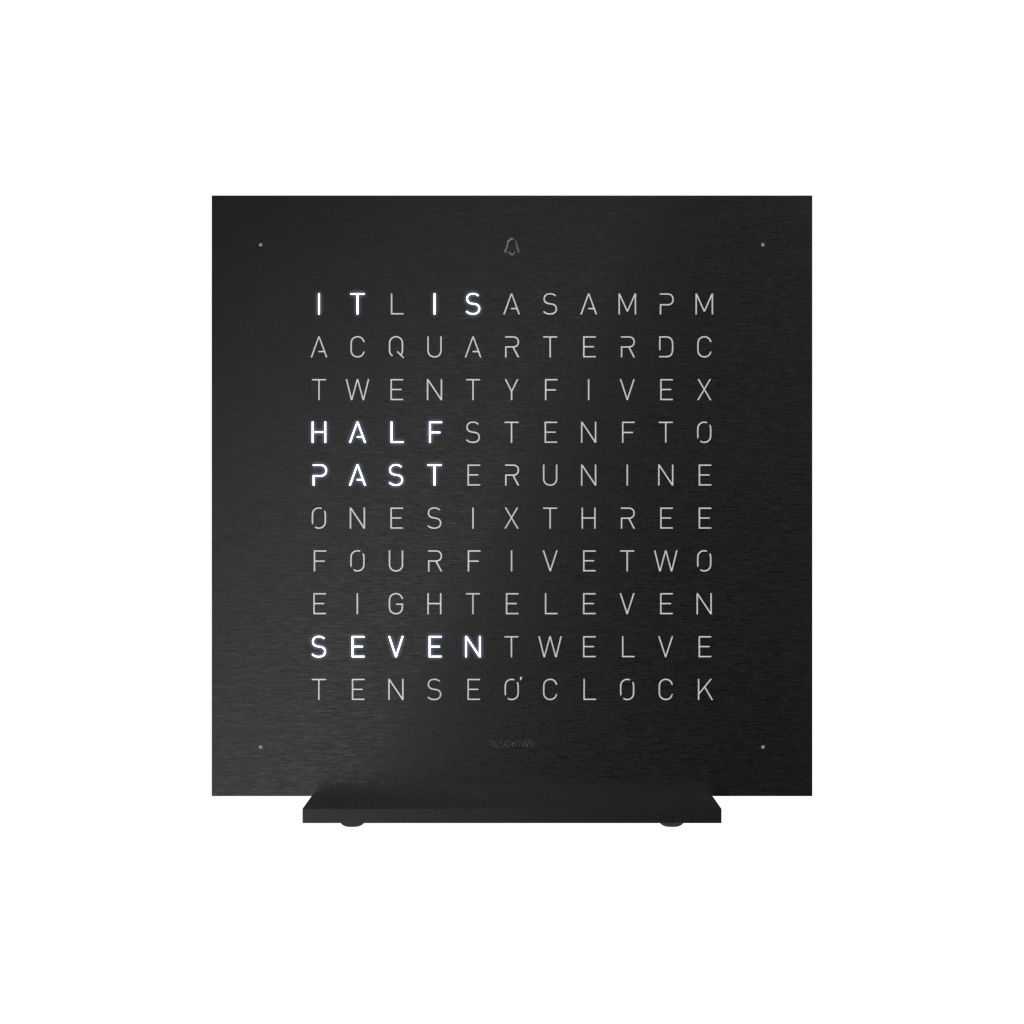 QLOCKTWO T4BLENSSBL-UK EARTH 13.5 STEEL SERIES DEEP BLACK ( Watch