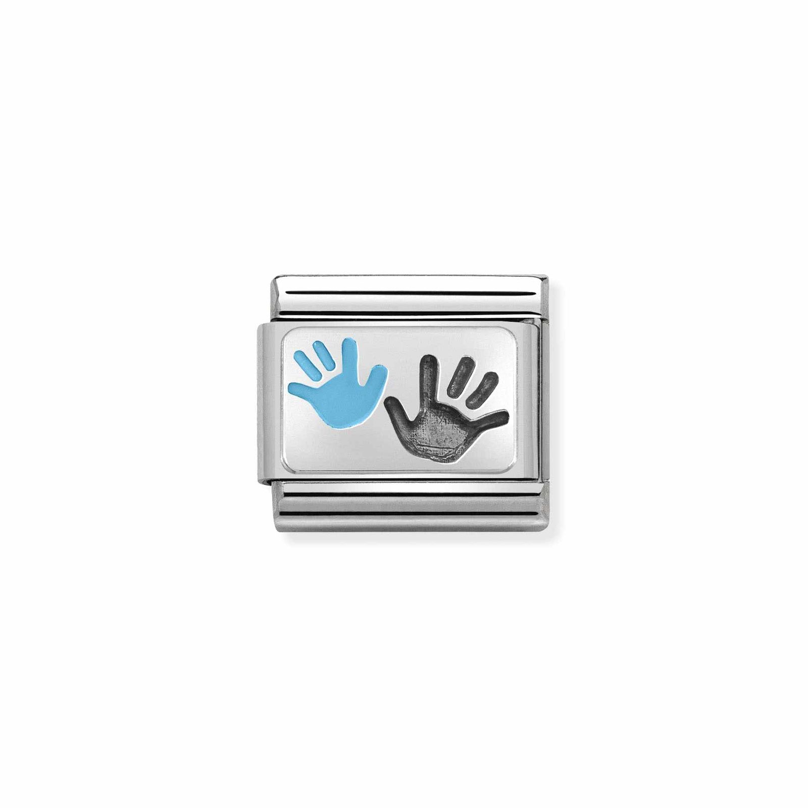 Nomination 330208/43 Classic Son & Parent Hands Oxidised Jewellery