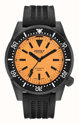 Squale 1521 Automatic DLC (42mm) Full Luminous Orange Dial / Black Rubber Strap 1521DLCFOR.VO