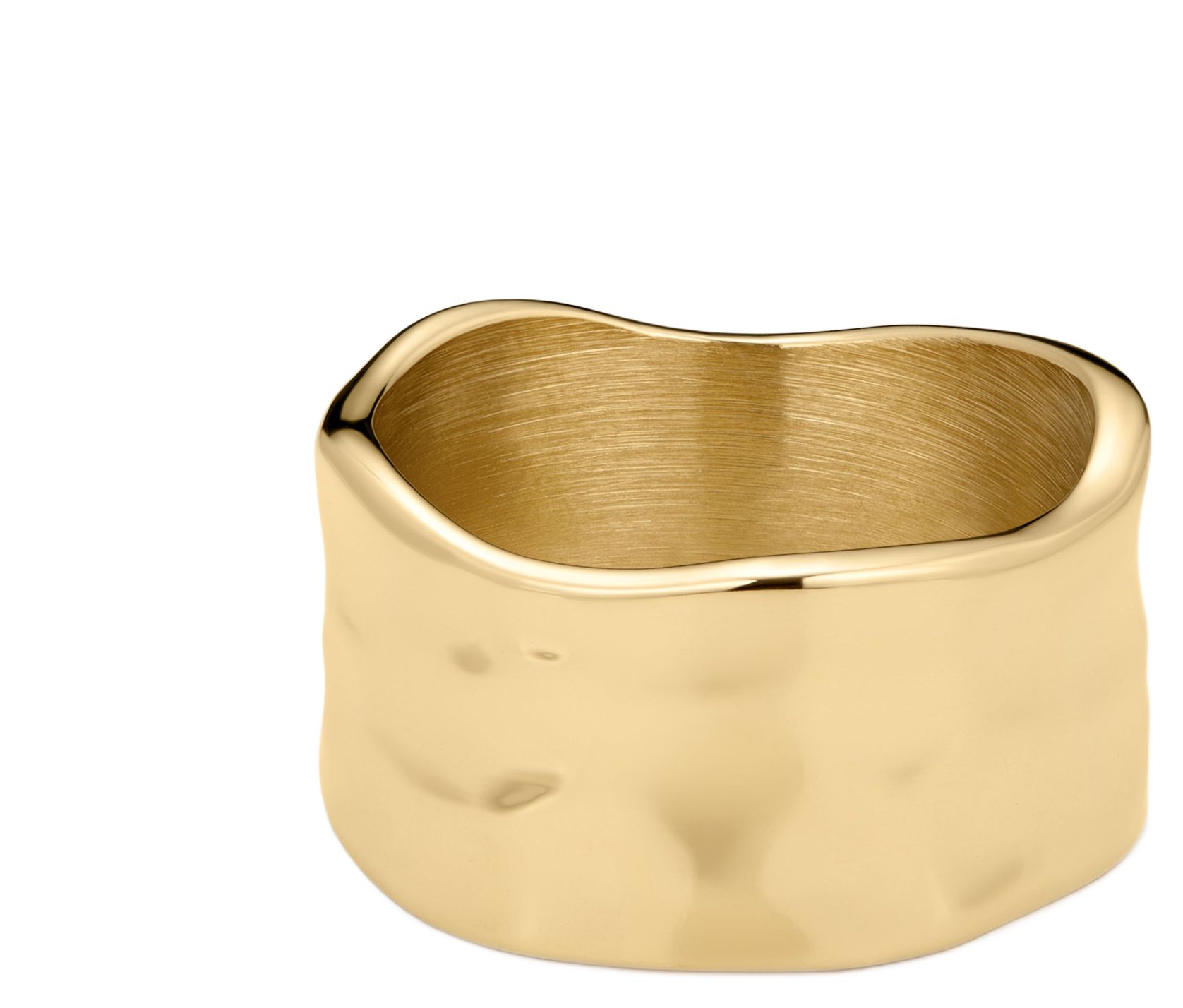 D.LOUISE GR-040-005 Gold Plated Textured Band Ring 5 Jewellery