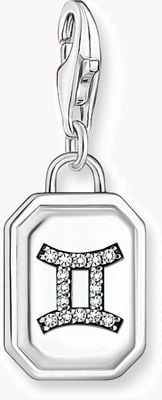 Thomas Sabo Silver Charm Pendant Zodiac Sign Gemini With Zirconia 2145-643-21