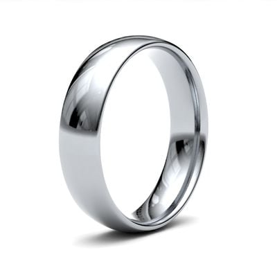 James Moore Wedding Rings | 9ct White Gold | 5mm | Light | Traditional Court | AG_5LLC-9W