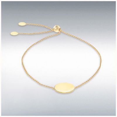 IBB 9ct Yellow Gold Slider Disc Bracelet 1.29.7879