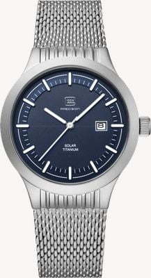 GLOCK Precision Solar Titanium Case (40mm) Deep Blue Dial / Stainless Steel Mesh Bracelet GW-6-2-22