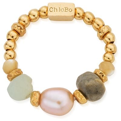 ChloBo TREASURES OF BALI Calming Waters Ring - 18ct Gold Plated GR2AP