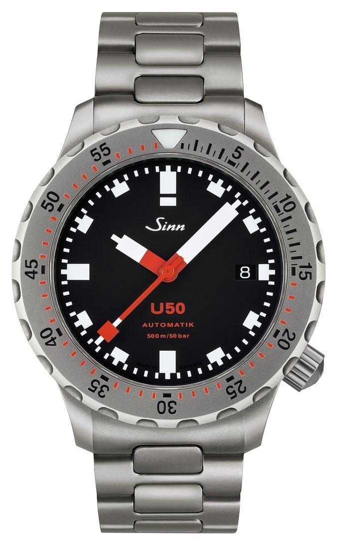 Sinn 1050.010 BRACELET U50 | Bead Blasted Bracelet Divers Watch