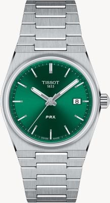 Tissot PRX Quartz (35mm) Green Sunray Dial / Stainless Steel Bracelet T1372101108100