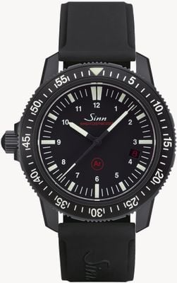 Sinn EZM 3 S TEGIMENT (41mm) Black Dial / Black Silicone Strap 603.020 BLACK SILICONE