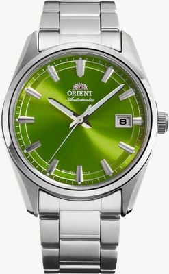 Orient Stretto Date Automatic Limited Edition (38.5mm) Green Sunray Dial / Stainless Steel Bracelet RA-AC0R05E30B