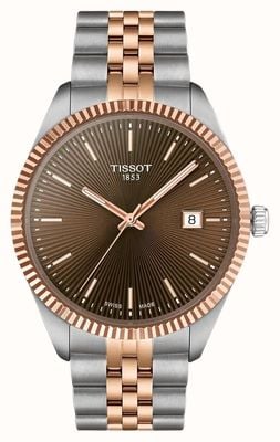 Tissot Mens Ballade 40mm Brown Dial Watch T1564102229101