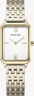 Bering Classic Quartz (23mm) White Dial / Two-Tone Stainless Steel Bracelet Watch 17423-714