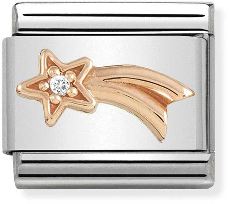 Nomination Classic Shooting Star 9ct Rose Gold & Steel Charm 430305/21
