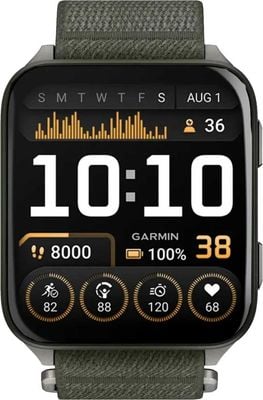 Garmin Venu X1 - Premium GPS Fitness Smartwatch (41mm) Moss with Moss ComfortFit Nylon Band 010-02980-03