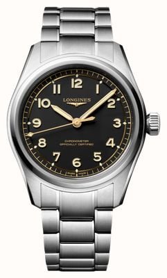 LONGINES Spirit Pilot Automatic Chronometer (39mm) Black Dial / Stainless Steel Bracelet L38094536