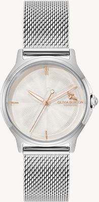 Olivia Burton Classic Bee (29.8mm) Cream Dial / Stainless Steel Mesh Bracelet 24000340