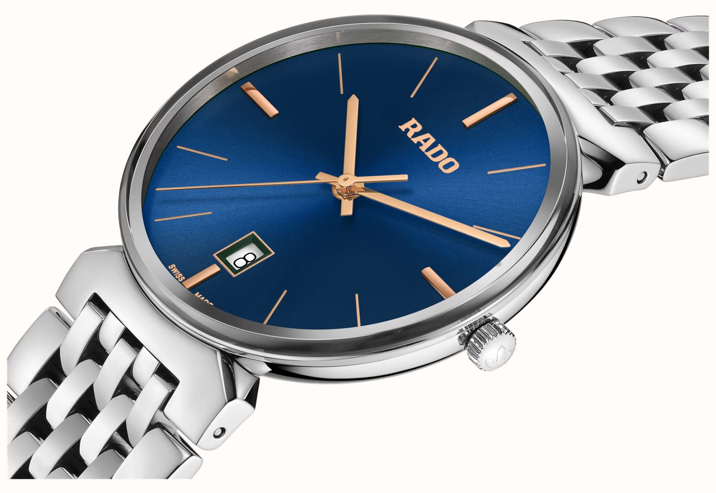 RADO Florence Quartz (38mm) Blue Sunray Dial / Stainless Steel Bracelet R48912203 - alternate view 2