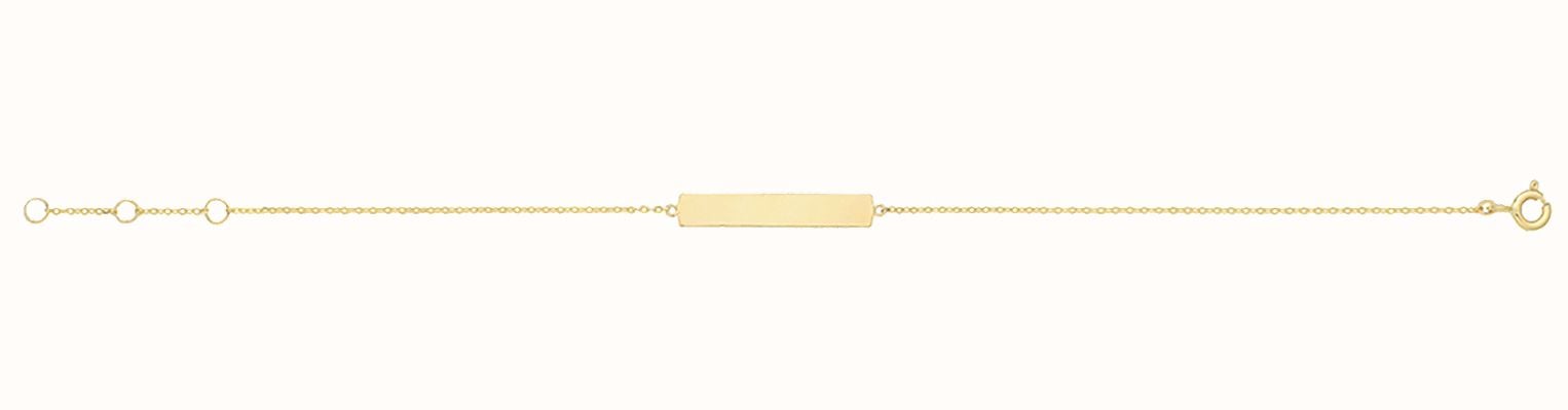 James Moore TH Ladies 9ct Yellow Gold ID Chain Bracelet BR656