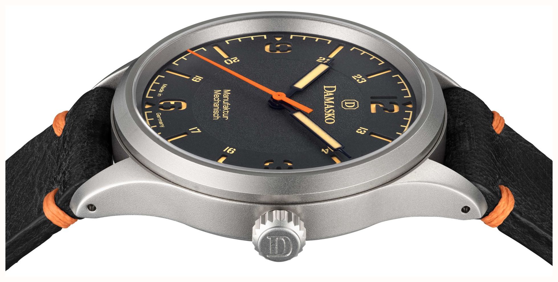Damasko DF20 Old Radium - Orange Pointer (39mm) Black Old DF20-OLD ...
