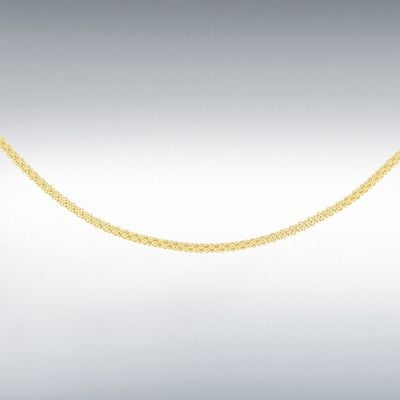 IBB Silver Gold Plated Popcorn Chain 18" 8.18.0374