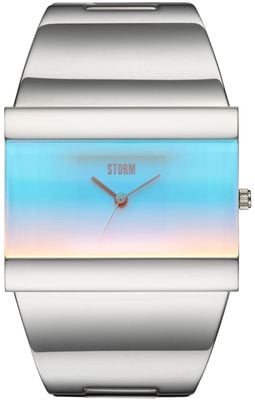 STORM Starletti Lazer Aqua (38mm) Blue Rectangular Dial / Stainless Steel Bracelet 47313/AQ