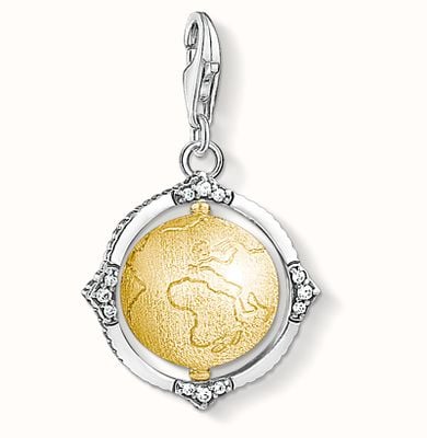 Thomas Sabo Mens Charm Pendant Vintage Globe 1711-849-39