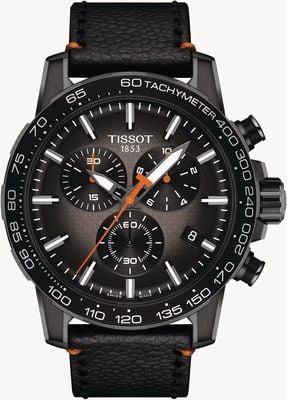 Tissot Supersport Chrono Basketball Edition | Black Chrono Dial | Black Leather Strap T1256173608100